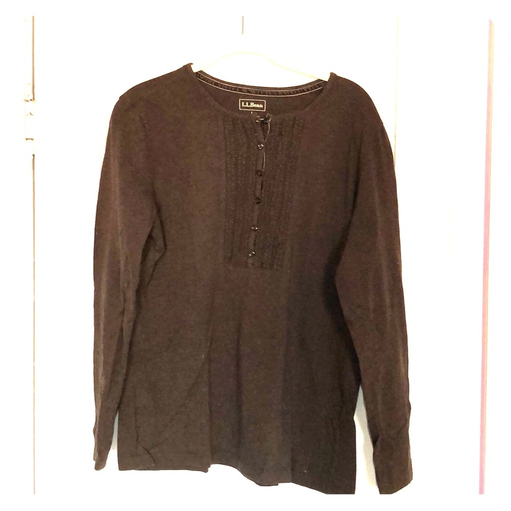 LL Bean Heathered Henley